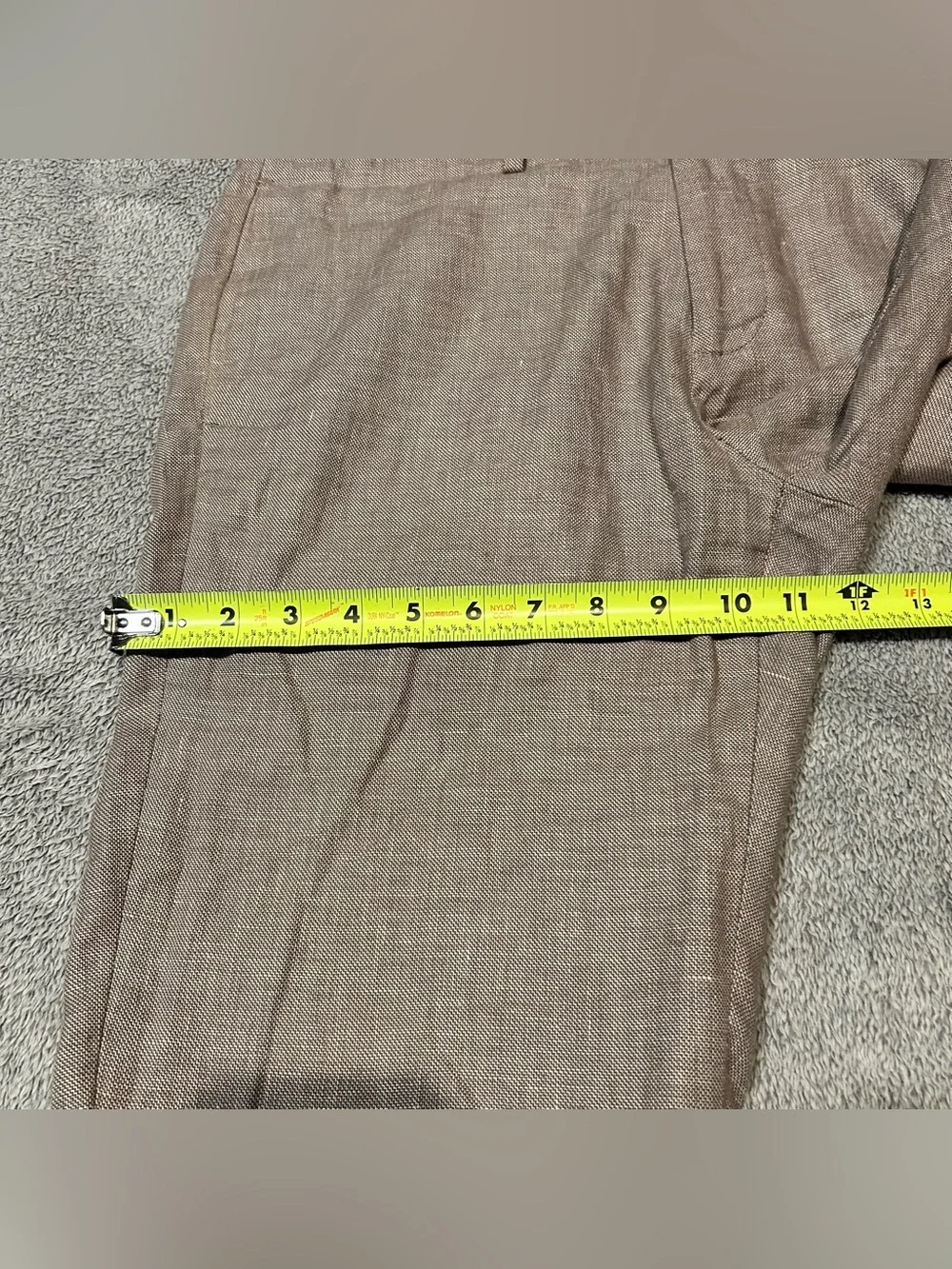 Bonobos Slim Fit Pants Men's 32x32 Brown Linen Blend Straight Leg